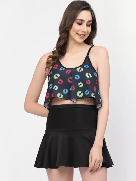 Women Printed Two Piece Skirtini Swim Set - image 6