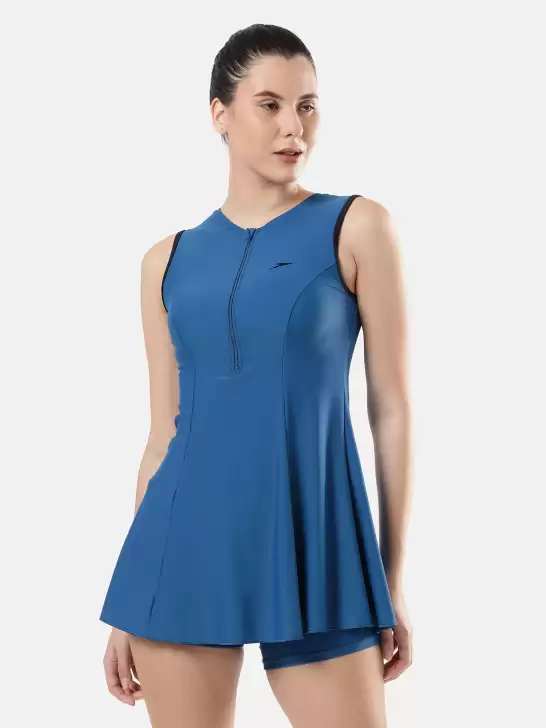 Women Closed-Back Swimdress With Boyleg - image 6