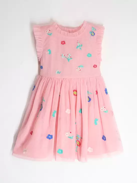 Girls Cotton Fit & Flare Dress - image 6