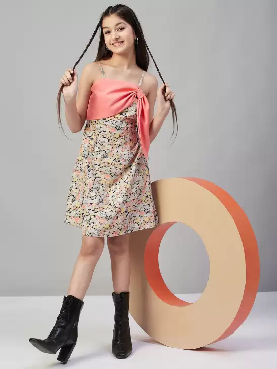 Girls Floral A-Line Dress - image 6