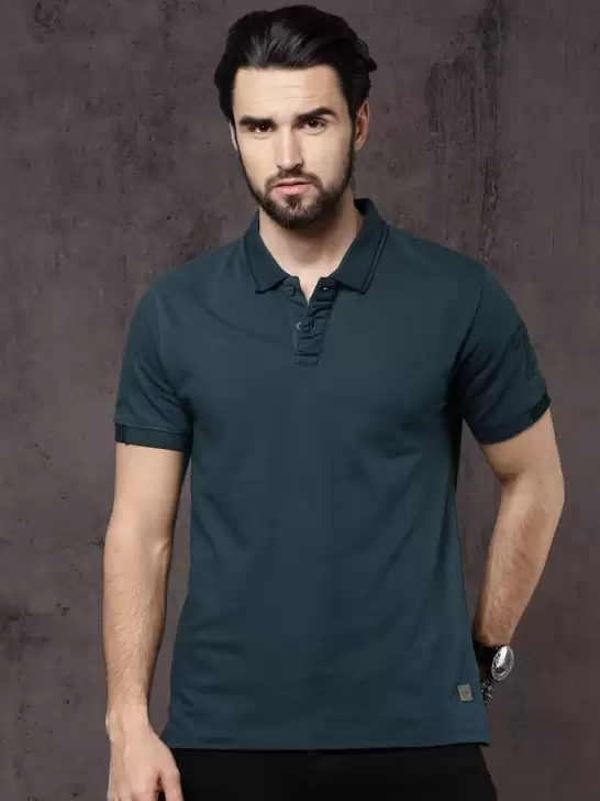 Time Travlr Polo Collar Pure Cotton T-shirt - image 6