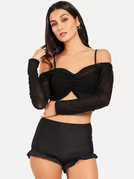 Women Off Shoulder 2-Piece swim set - image 6