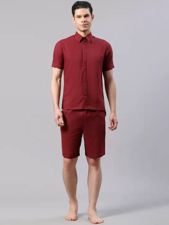 Men Shirt Collar Night Suit - image 6