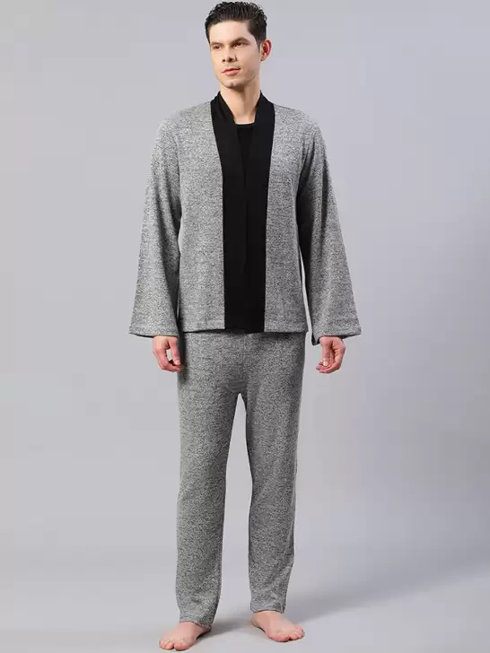 Men V Neck Night Suit - image 6