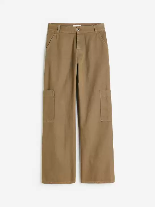 Women Wide Cargo Trousers - image 6
