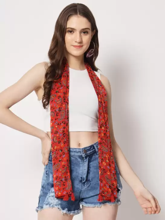 Women Paisley Printed Scarf - image 6