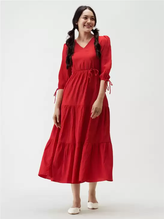 Tiered Maxi A-Line Dress - image 6