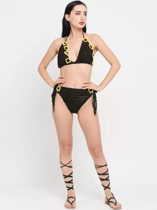 Women Halter Neck Swim Bikini Set - image 6