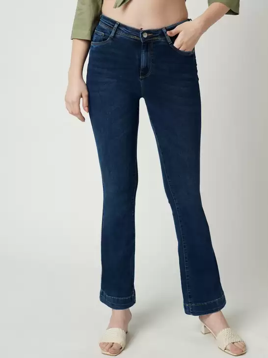 Women Flared High-Rise Jeans - image 6