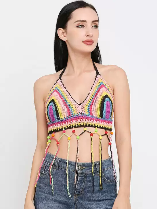 Women Crochet Swim Tops - image 6