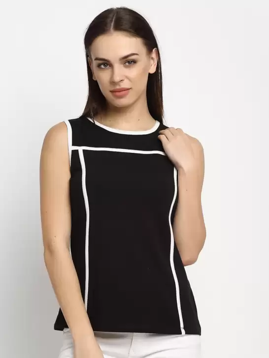 Sleeveless Pure Cotton T-shirt - image 6
