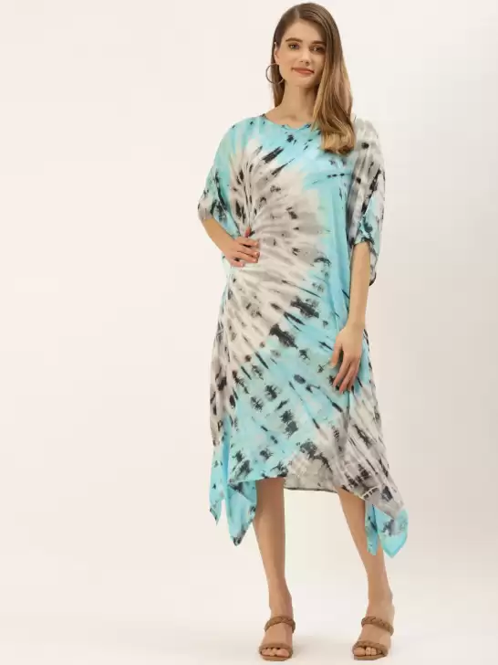 Tie and Dye Kaftan Midi Dress - image 6