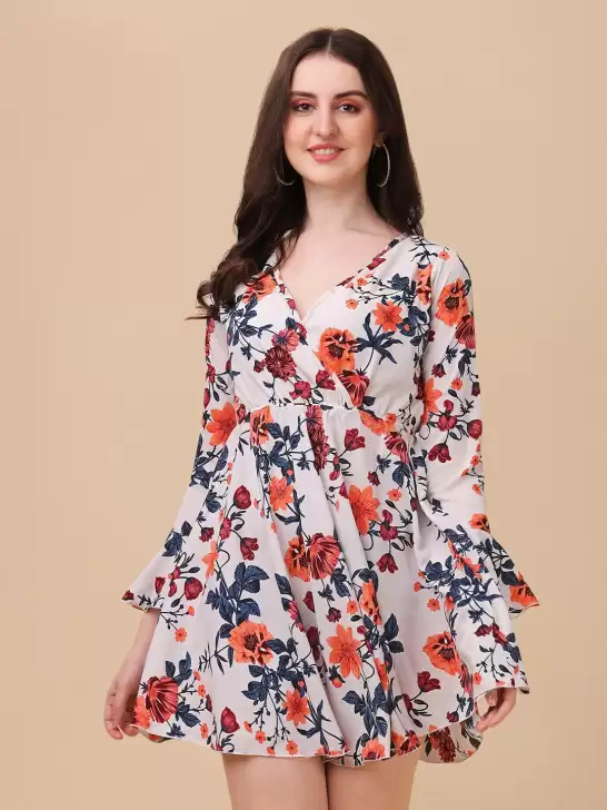 Printed Wrap Dress - image 6