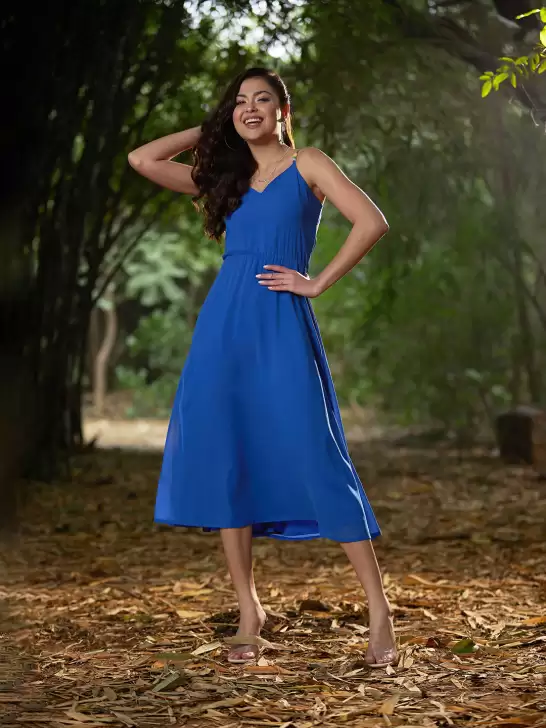 Georgette A-Line Midi Dress - image 6