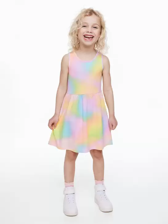 Girls Patterned Cotton Dress - image 6