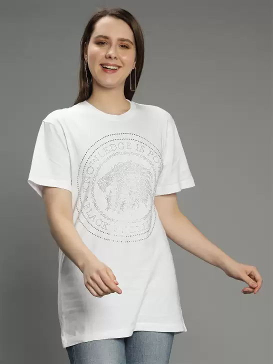 Embellished Cotton T-shirt - image 6