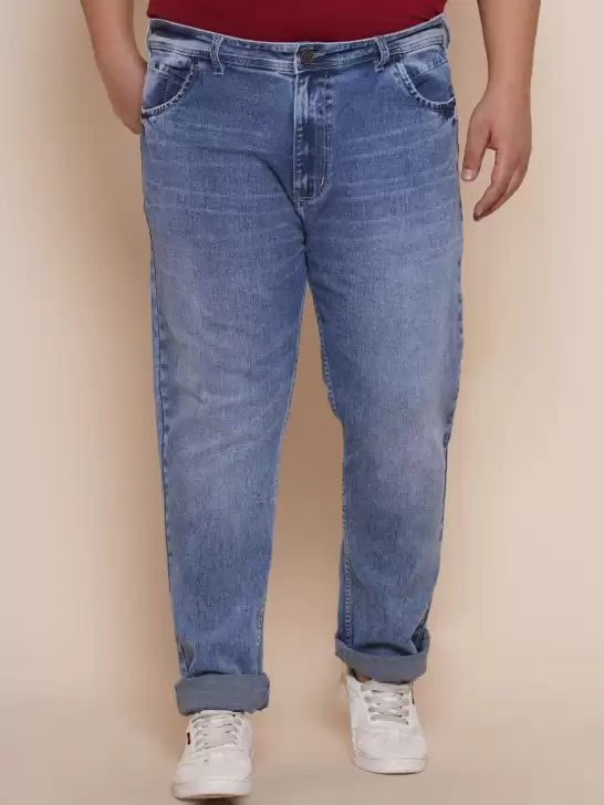 Men Plus Size Mid-Rise Jeans - image 6