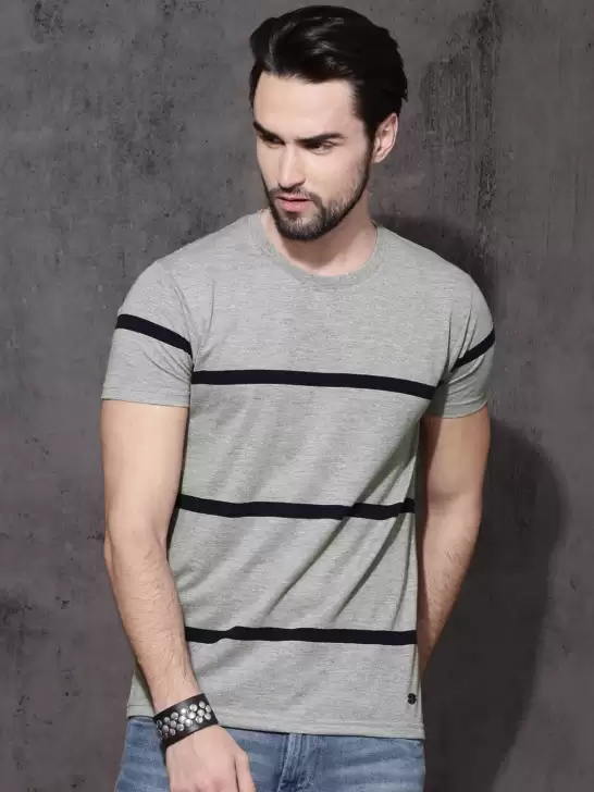 Striped Round Neck T-shirt - image 6