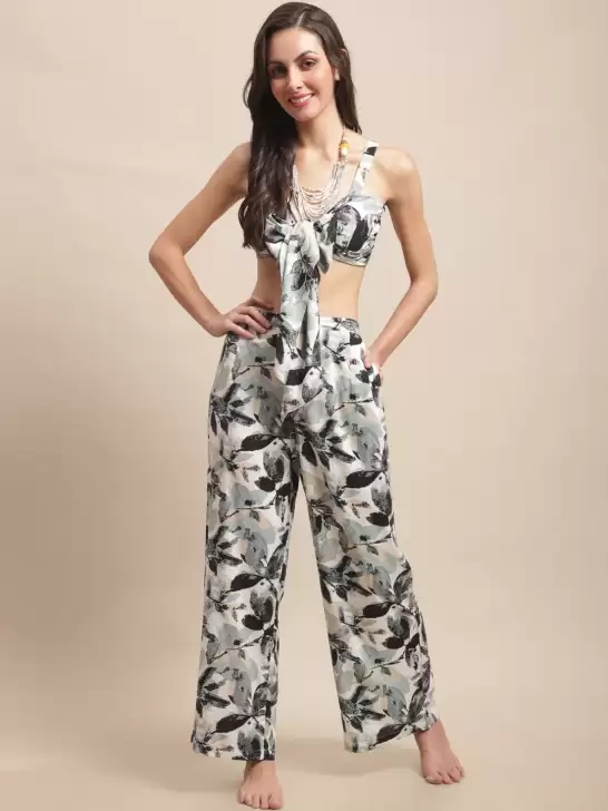 Women Floral Printed Beachwear Set - image 6