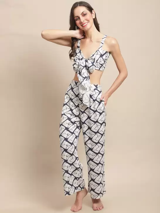 Women Abstract Printed Beachwear Set - image 6