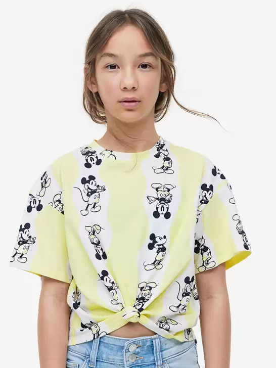Girls Tie-Hem Cotton T-shirt - image 6