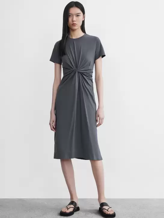 Cotton Knitted Twisted Dress - image 6