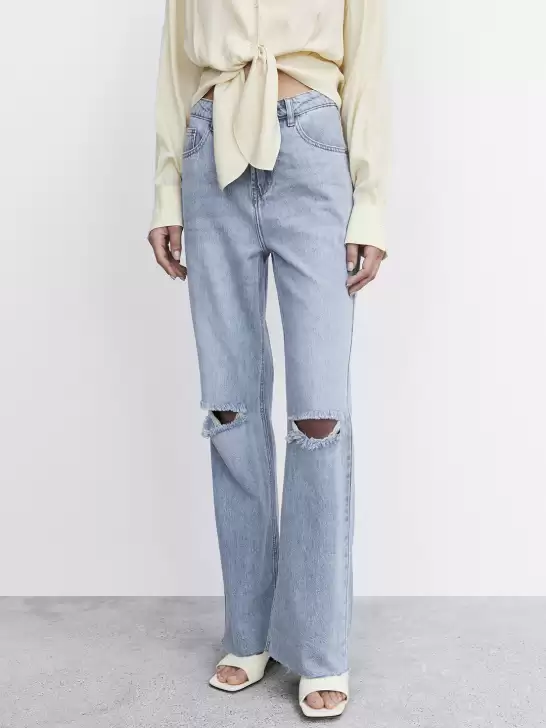 Wide Leg Ripped Jeans - image 6