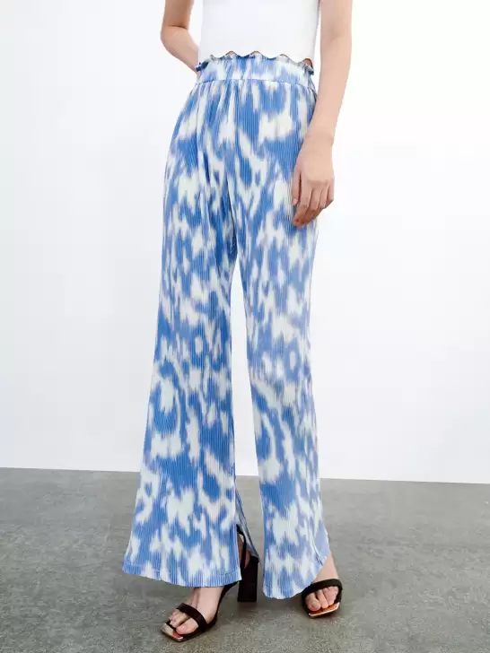 Women Flared High-Rise Trousers - image 6