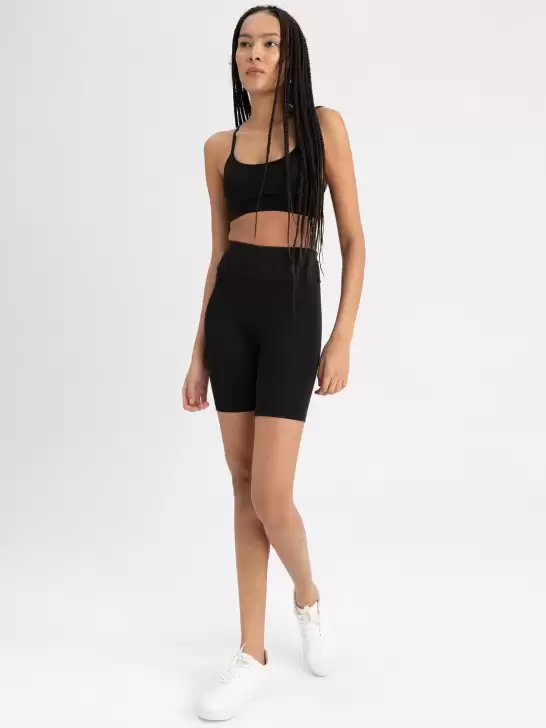 Women Skinny Fit High-Rise Shorts - image 6