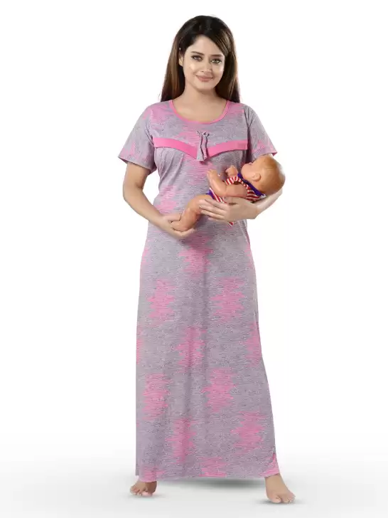 Printed Satin Nightdress - image 6
