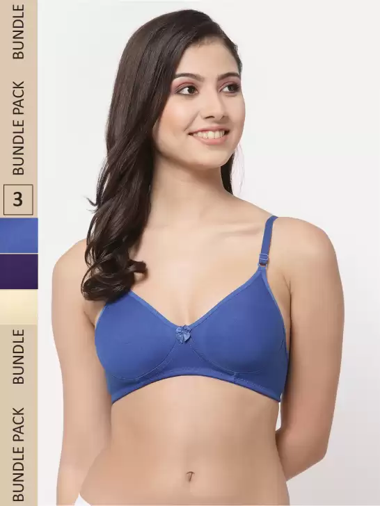 Pack Of 3 Cotton T-Shirt Bra - image 6