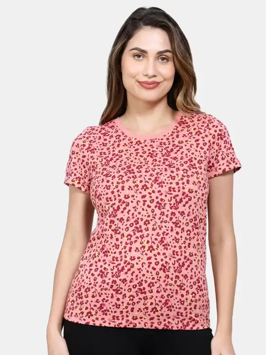Floral Printed Cotton T-shirt - image 6