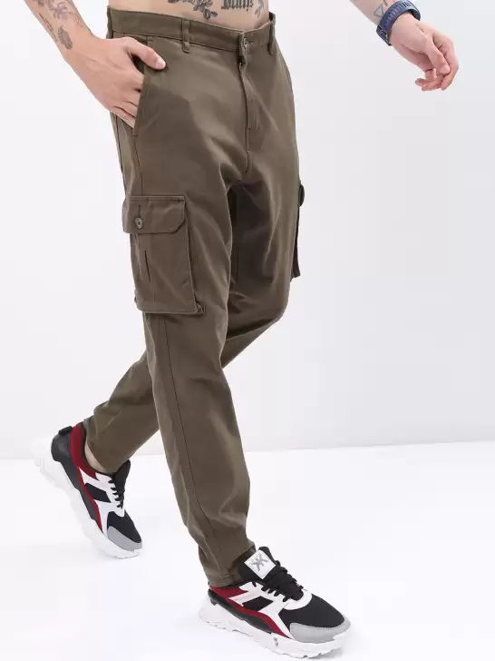 Men Mid-Rise Slim Fit Cargos - image 6