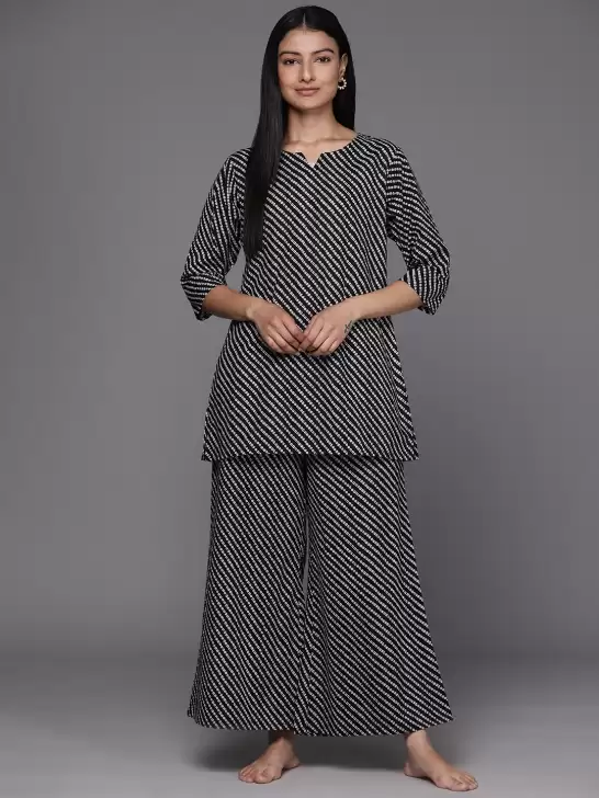 Women Geometric Print Night suit - image 6