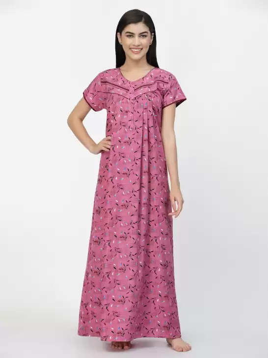 Printed Pure Cotton Nightdress - image 6