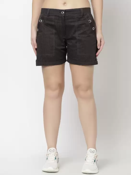 Women Checked Cotton Shorts - image 6