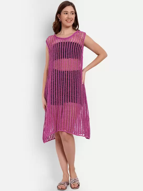 Cotton Swimwear Cover-Up Dress - image 6
