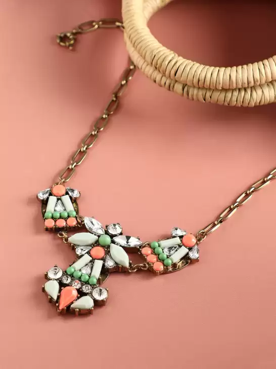 Gold-Plated Statement Necklace - image 6