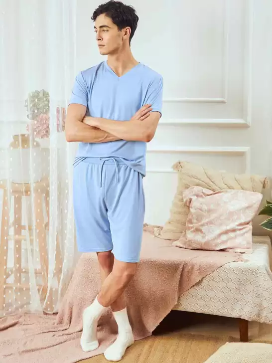 Men V-Neck Night Suit - image 6