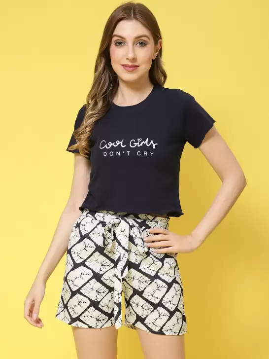 Women Graphic Print Night suit - image 6