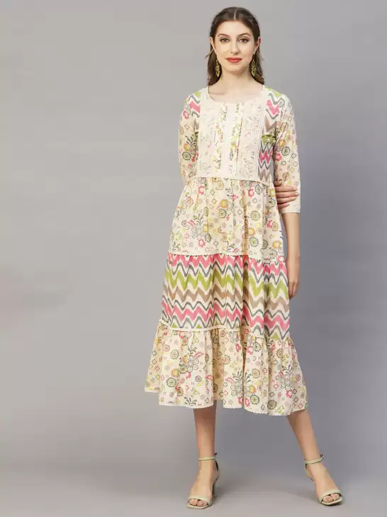 Cotton Midi Ethnic Dress - image 6