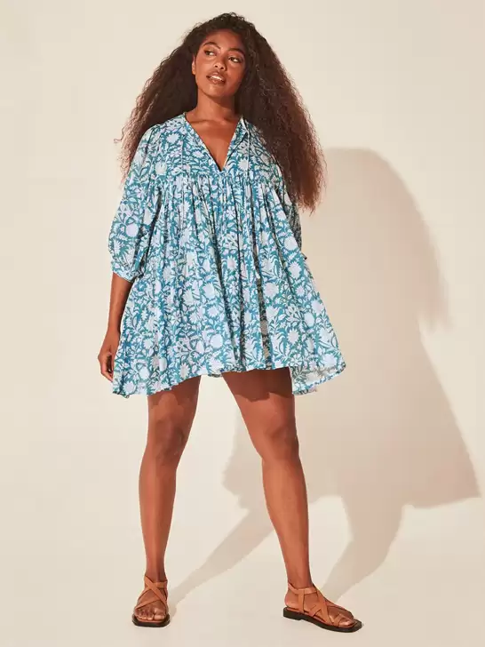 Floral Print A-Line Dress - image 6