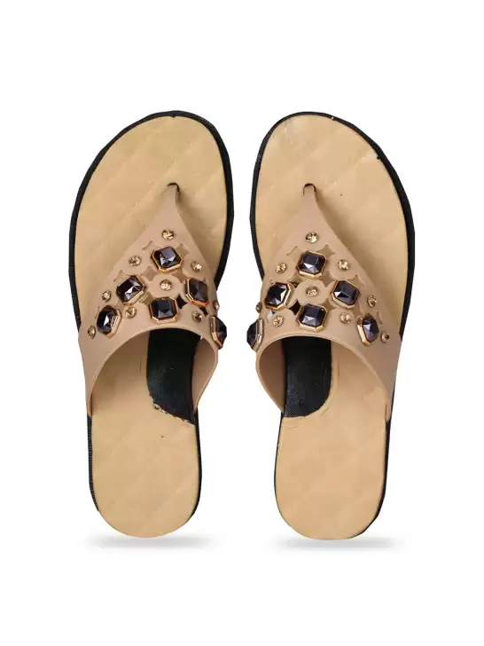 Women Embellished Thong Flip-Flops - image 6