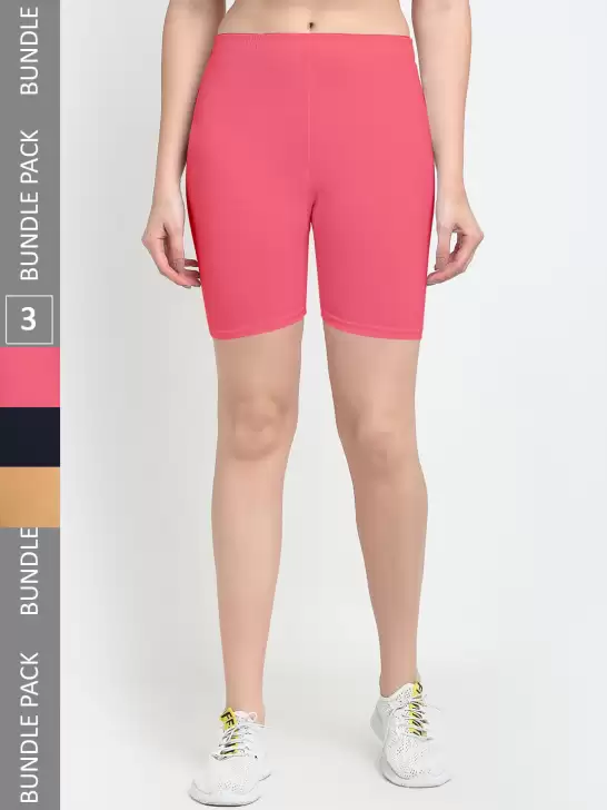 Women Pack Of 3 Yoga Shorts - image 6