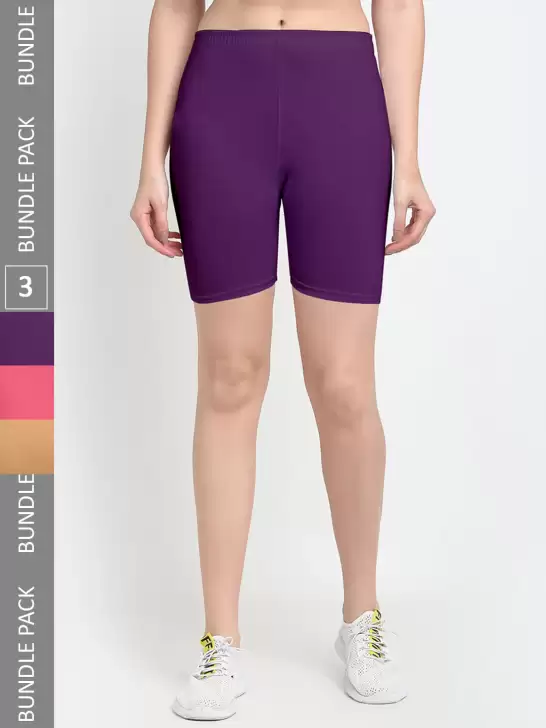 Women Pack Of 3 Sports Shorts - image 6