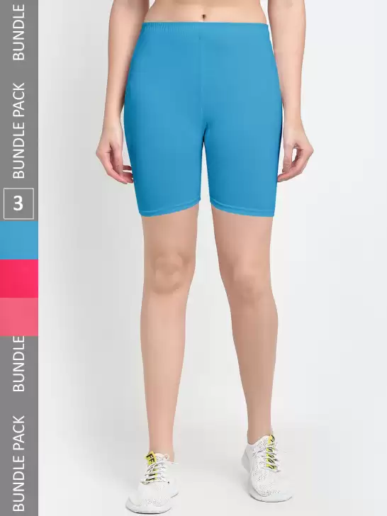 Women Pack Of 3 Yoga Shorts - image 6