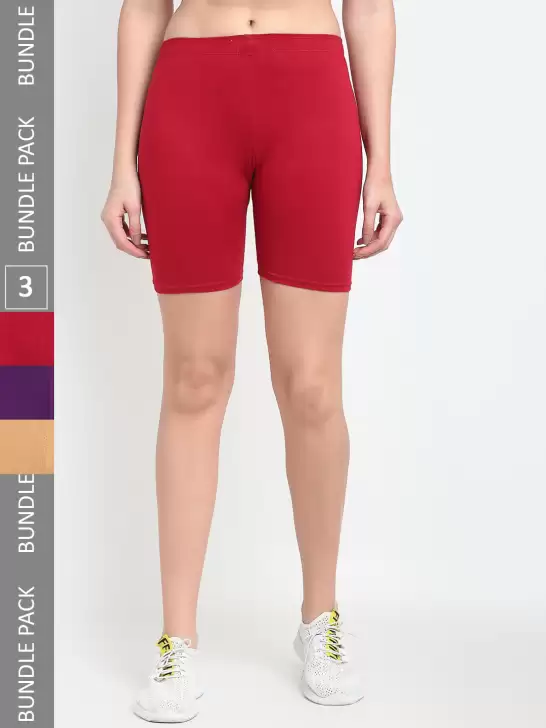 Women Pack Of 3 Yoga Shorts - image 6