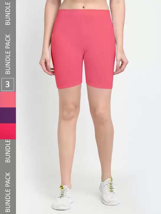Women Pack Of 3 Sports Shorts - image 6