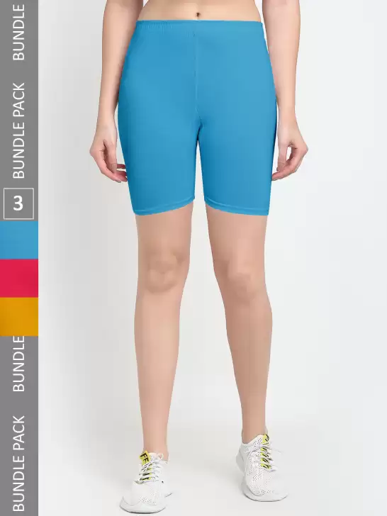 Women Pack Of 3 Sports Shorts - image 6
