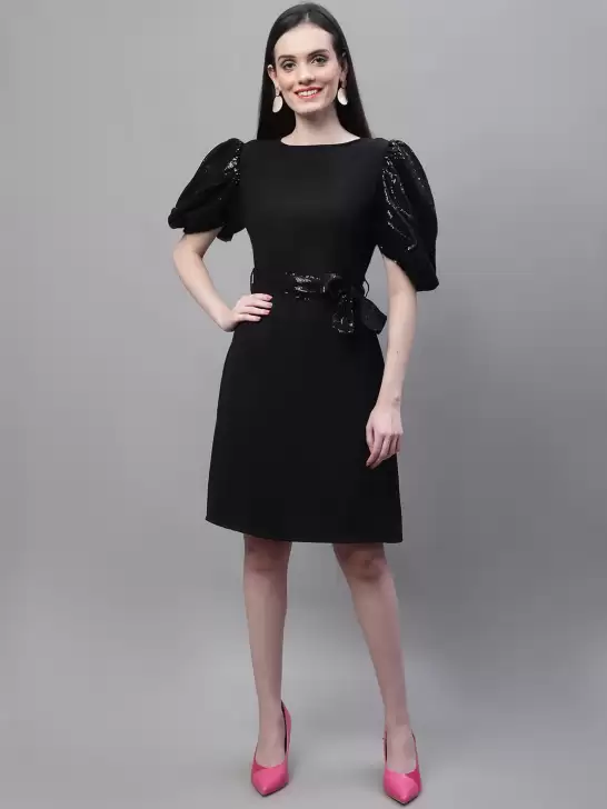 Georgette A-Line Dress - image 6